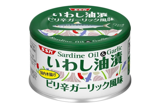 [SSK] 沙甸魚 油浸辣大蒜 150g [日] #GROCERY