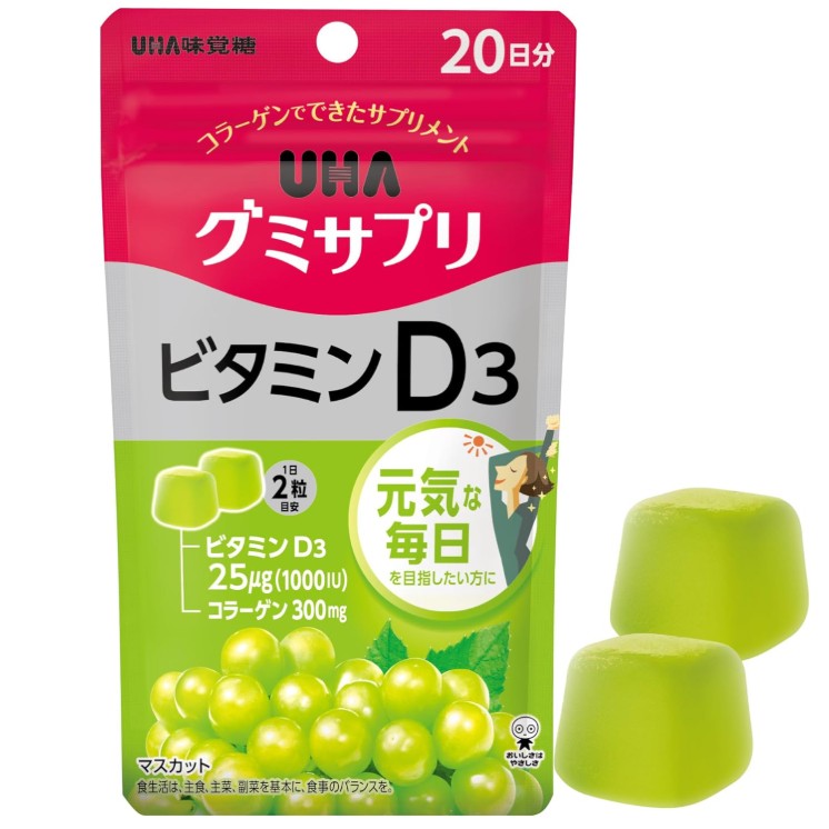 [UHA] 營養補充軟糖 (維他命D3) 20日分/40粒 [日] #HEALTH