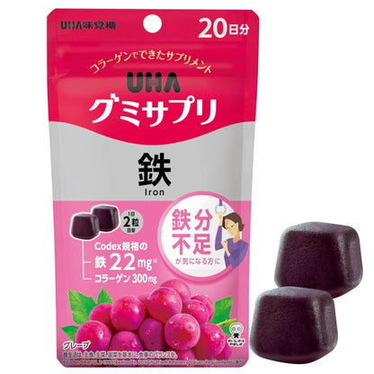 [UHA] 營養補充軟糖 (鉄) 20日分/40粒 [日] #HEALTH